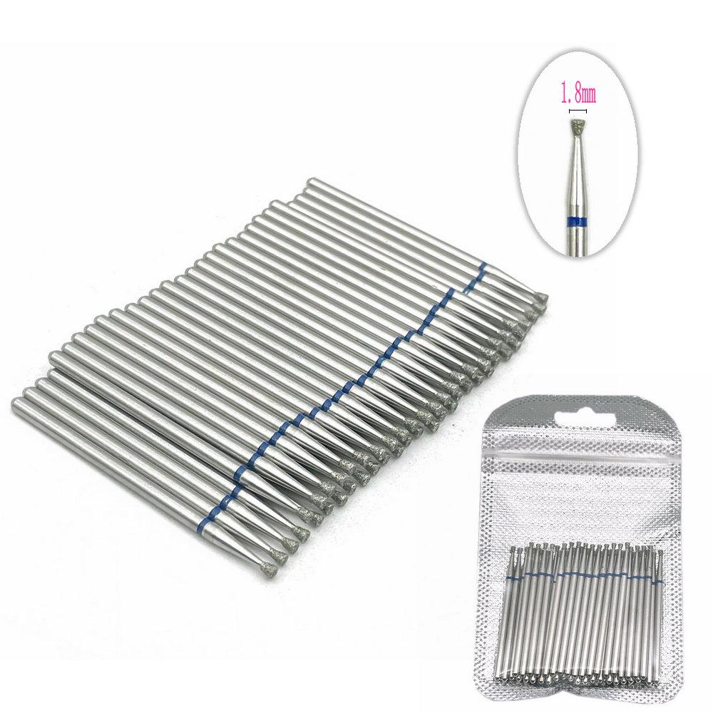 50 шт./упак. алмазные шлифовальные боры для ногтей, сверла для стоматологической алмазной полировки, полировщик для ногтей, фрезы, сверла