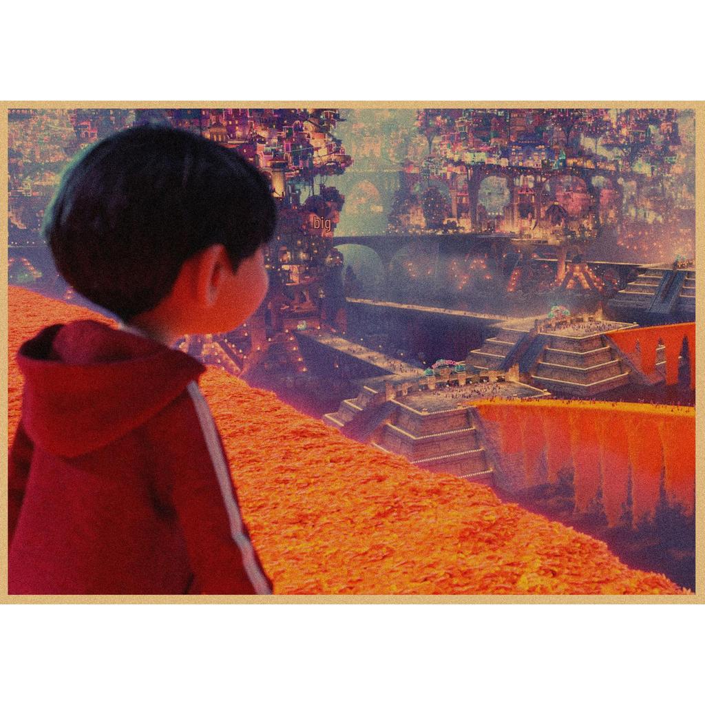 Ретро Аниме Постер из Крафт-бумаги Coco - Декоративное Настенное Искусство Фреска