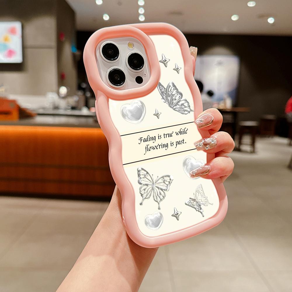 Мягкий чехол для телефона Macaron из ТПУ для Xiaomi Poco X3 X5 X6 M6 Redmi 13C Redmi Note 11 12 13 Pro 11s 12s, чехол Ae67 с бабочкой и цветком, милый мультяшный арт-дизайн
