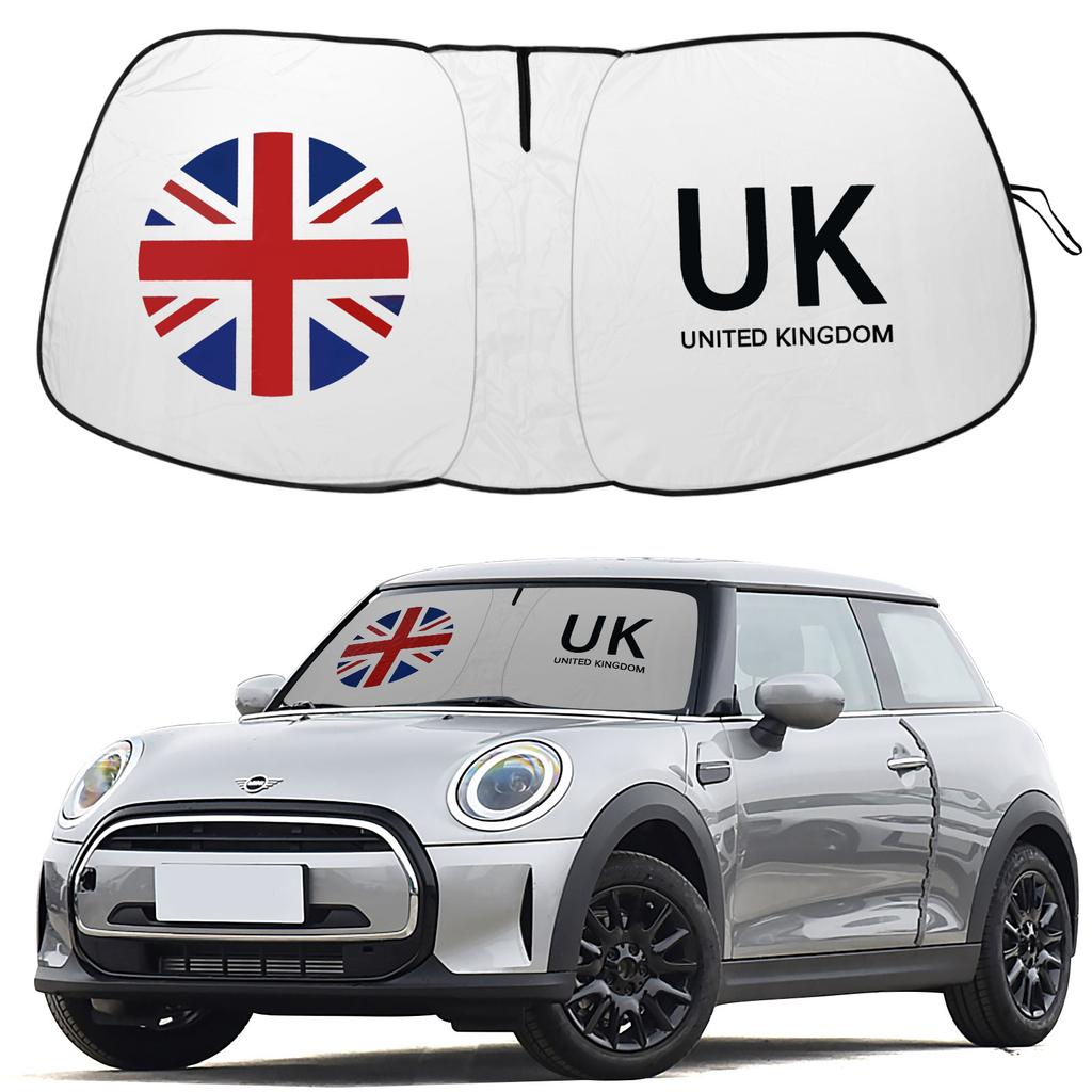 Car front windshield sunshade accessories UK Flag Emblem UV Protection for 2015- Mini Cooper Cooper S Hardtop 4 Door