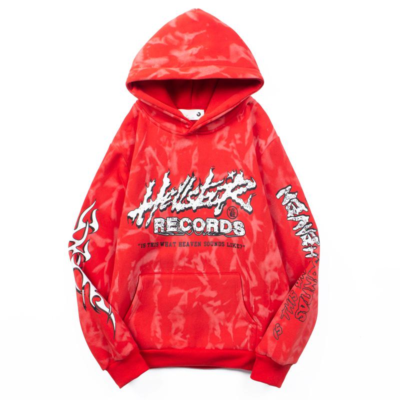 Ретро-худи Hellstars с ручной росписью в стиле граффити - Модный дизайн с эффектом облупившейся краски и окрашиванием в грязевые тона