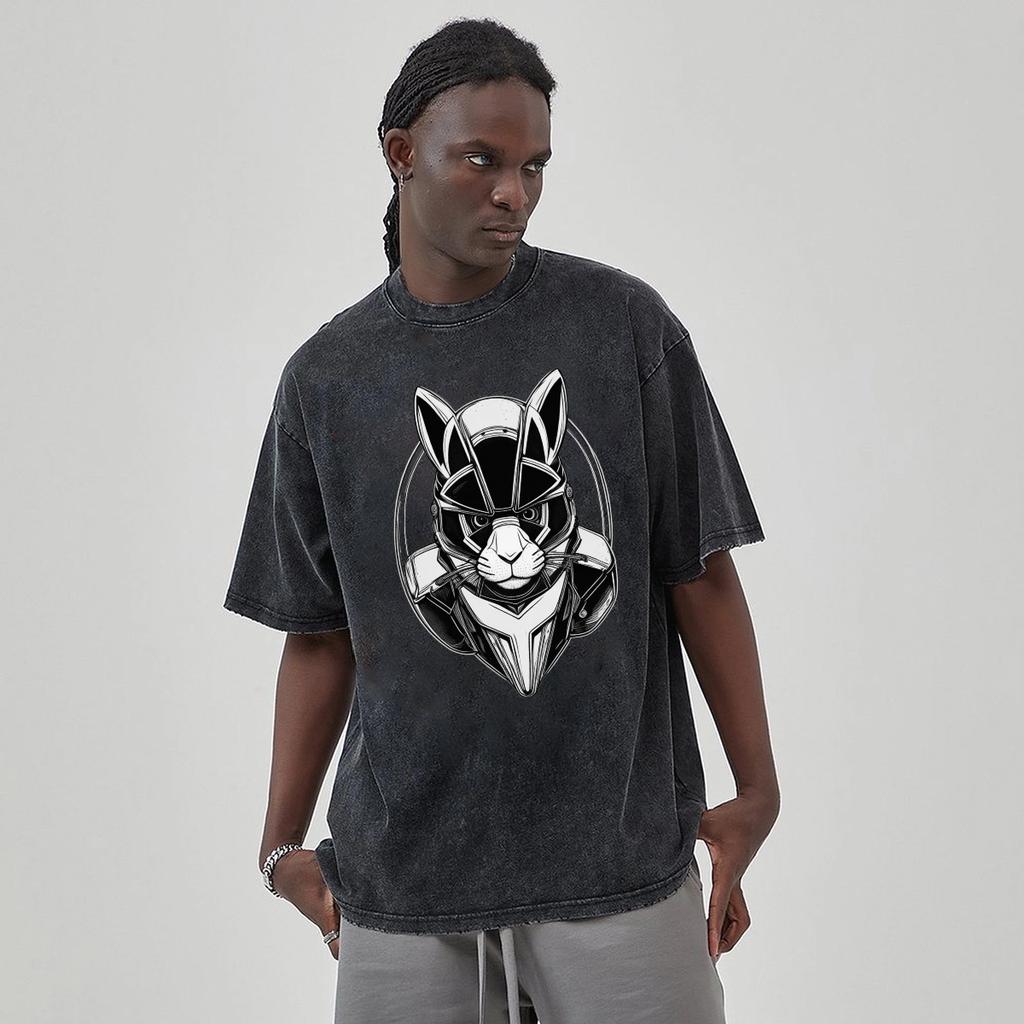 Женская футболка с коротким рукавом и принтом в виде мультяшных животных и букв, свободного покроя, унисекс, в винтажном стиле Харадзюку, смешная