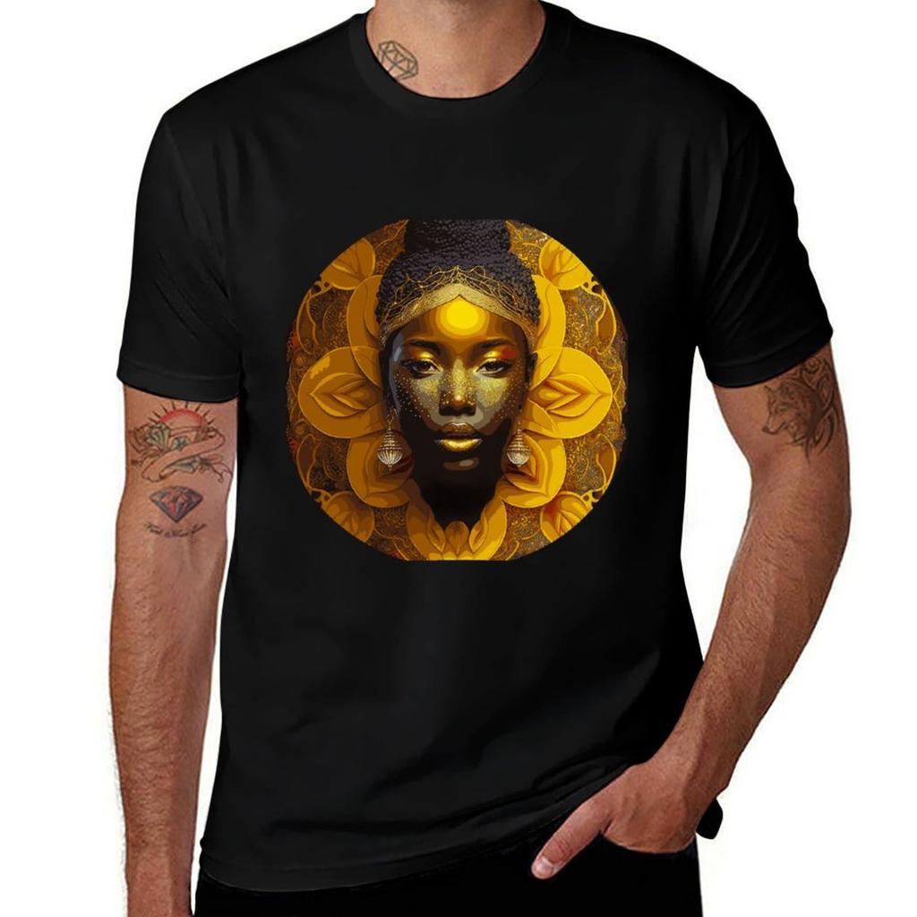 Oshun Of The Sunflowers Tshirt All Match Basic Short Sleeve Top