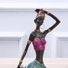 African Figures, Woman Decorative Sculpture, Flower Vase, Home Centerpieces, Dining Table, Tribal
