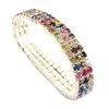 [R8207] - Multicolored 'Sissi' Elastic Rhinestone Bracelet - 10 Mm