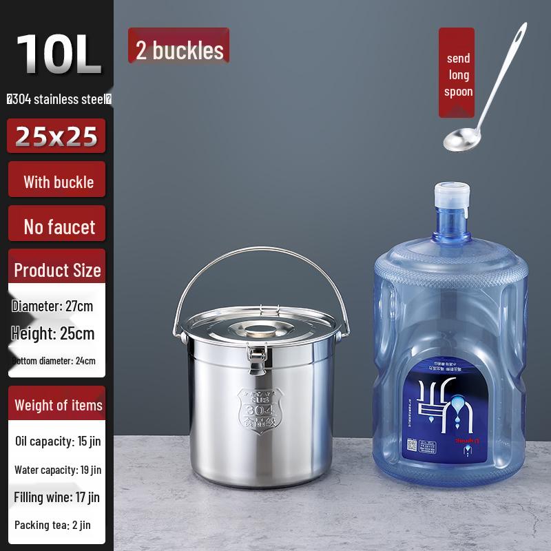 Extra Thick Stainless Steel Multi-Purpose Bucket with Faucet and Buckle