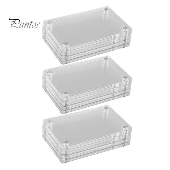 5/10/15 шт. 3-дюймовая магнитная фоторамка двухсторонняя для холодильника прозрачный акриловый держатель для моментальной пленки рамка для показа фотографий украшение