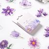 46Pcs Box Stickers Flowers Fairy Purple Smoke Orchid Plant High Value Mug Handbook Decorative Material Diary Scrapbook 4CM