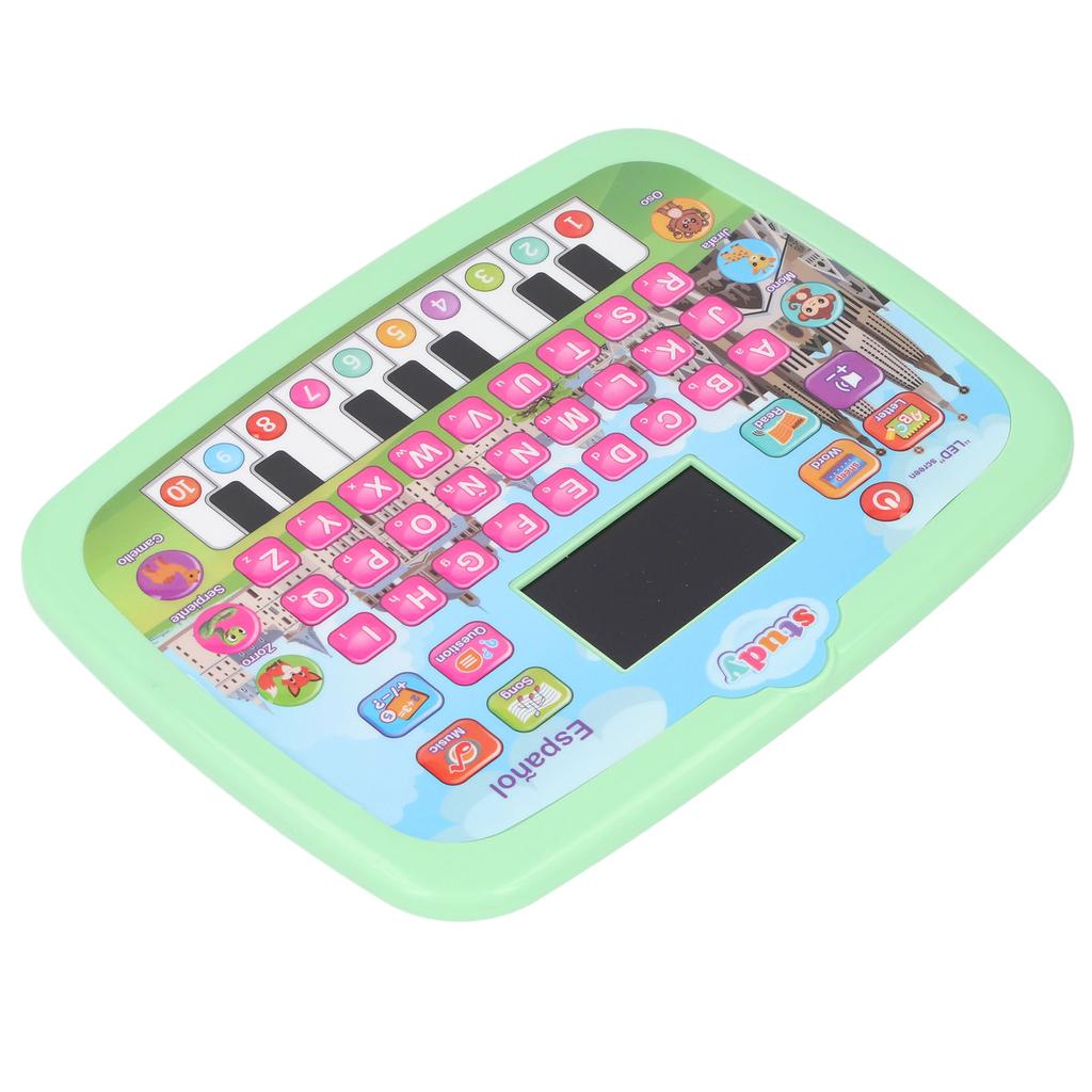 Светодиодный планшет для изучения испанского языка для малышей Раннее образование Алфавит Слова Числа Изучение математики