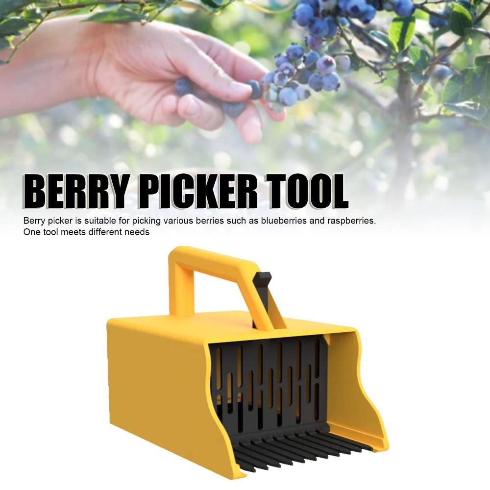 Yellow Berry Picker Rake ABS Raspberries Picking Rake Durable Hand Tool Blueberries Harvesting