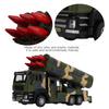 1/50 Military Missile Vehicle Model Alloy Pull-Back Rocket Car Toy with Sound and Light for Kids