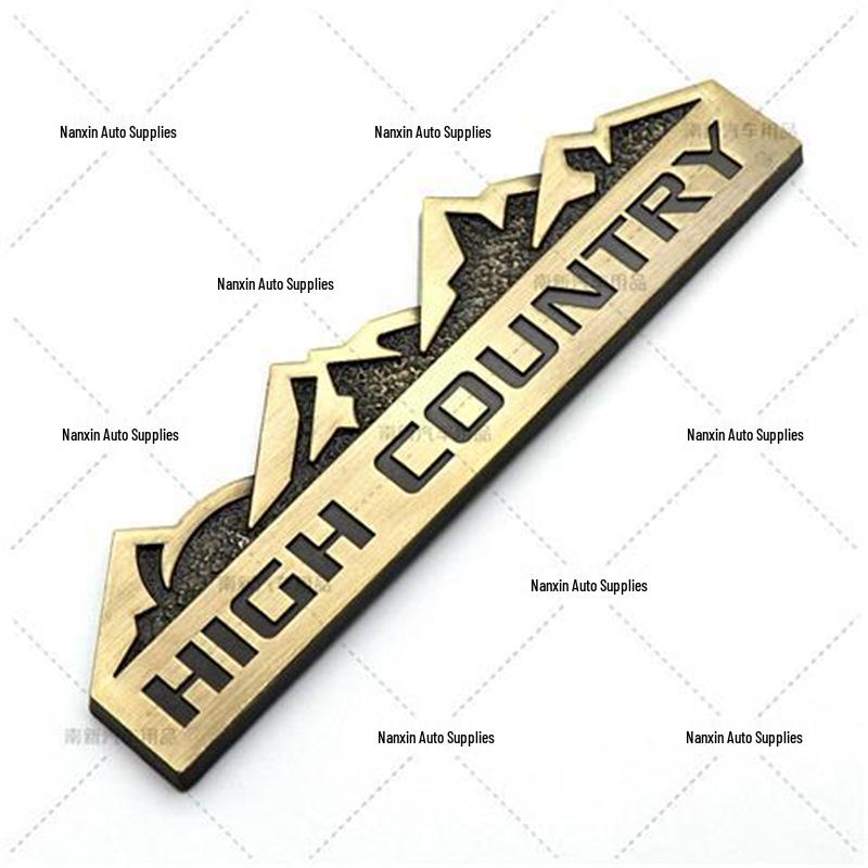 Металлическая автомобильная эмблема High Country, совместимая с Chevrolet, Jeep, Dodge и Ford