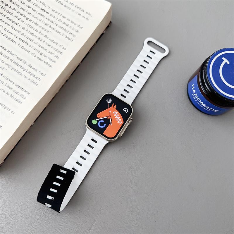 Силиконовая петля, магнитный ремешок для Apple, ремешок для часов 44 мм, 40 мм, 45 мм, 49 мм, 41 мм, 38 мм, 42 мм, браслет iWatch series 8 3 5 4 SE 6 7 Ultra