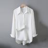 Women's Clothing White Chiffon Blouse Long Sleeve Spring Summer Korean Style Elegant Unique Casual Office Wear New