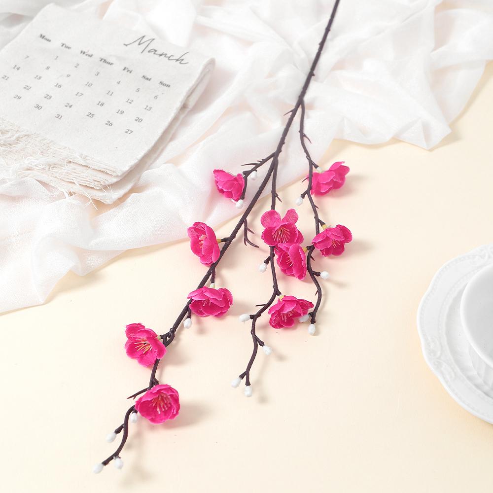 1/2 шт. Букет искусственных цветов Цветок сливы 53 см Искусственные цветы для домашнего декора Садовое свадебное украшение Аксессуары для настольной вазы