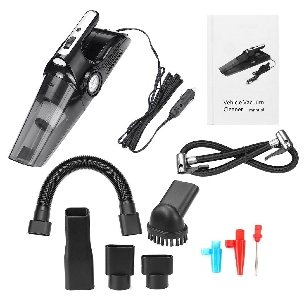 120 Вт Автомобильный пылесос Автомобильный пылесос Авто Пылесос Портативный Ручной Пылесос Влажная Сухая Накачка Шин Насос Манометр 4-в-1