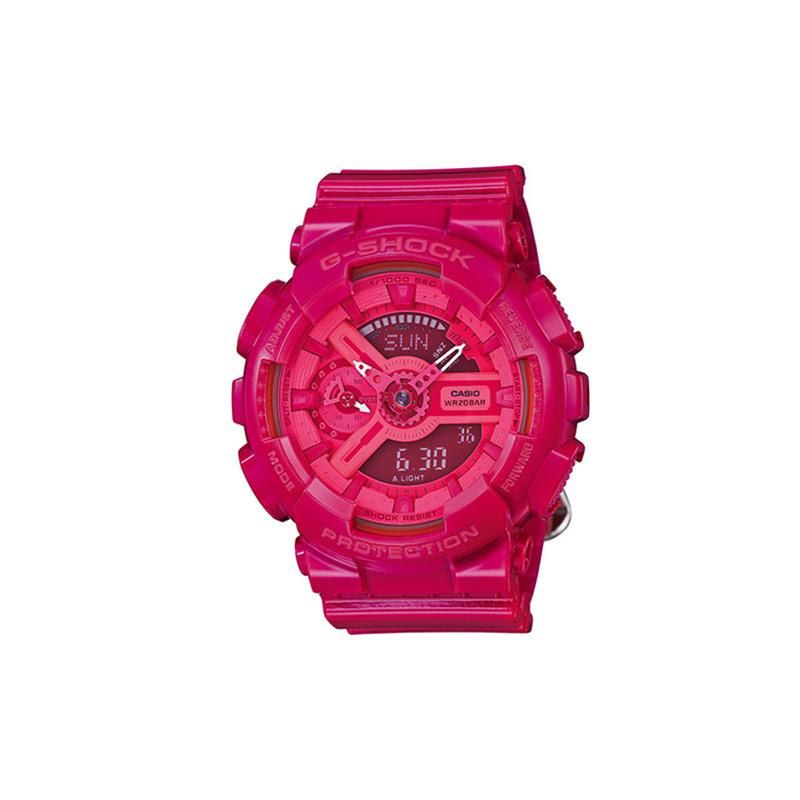 Casio G-SHOCK Серия YOUTH Серия GA-110 Модные Классические Кварцевый Механизм Ремешок из Смолы Японские и Корейские Часы Женские Часы Розовые GMA-S110CC-4