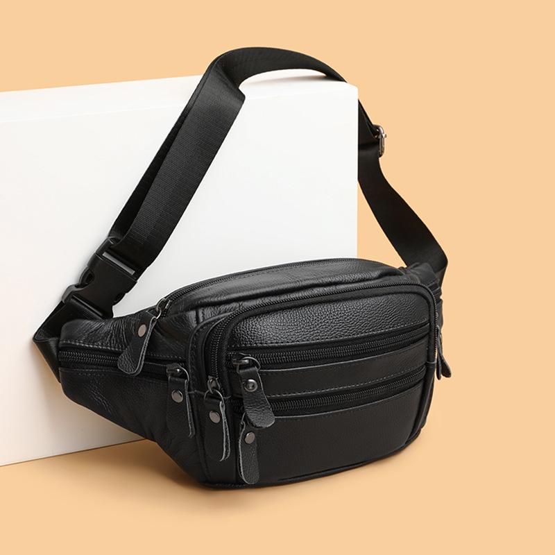 Мужская поясная сумка из коровьей кожи, сумка через плечо из натуральной кожи, нагрудная сумка, модная мягкая кожа, модная спортивная сумка.