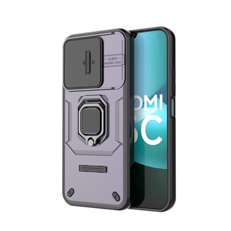 Чехол для телефона с выдвижной шторкой для Xiaomi Poco C85, противоударный, с кольцом-держателем, магнитная крышка для Poco C85, чехол для Poco C85, чехол для Poco C85, 6,9 дюйма
