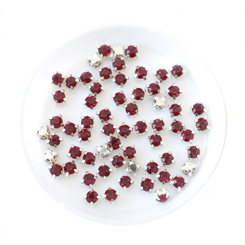 Стразы одиночные коготь цветной коготь дрель круглая полая сделай сам свадебное платье хрустальные коготь дрель аксессуары стразы пришиваем бусины