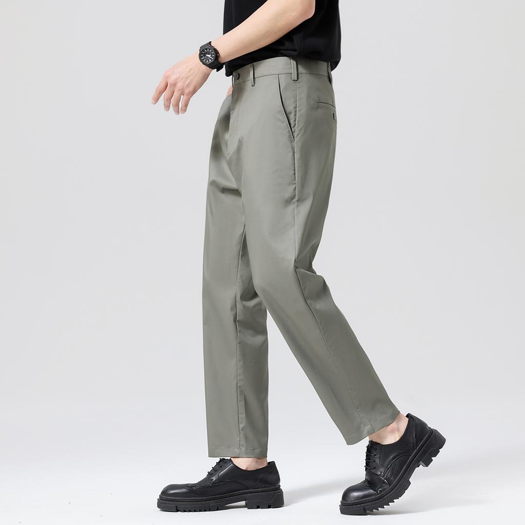 Light business versatile thin tapered men's casual pants made of Lyocell Tencel cotton