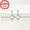 925 Sterling Silver Pearls Dangle Earrings for Women Wedding Party Fine Jewelry Gift