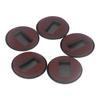 5 шт. войлочных чашек для роликов, нижние мебельные накладки для паркетных полов, скользящие, предотвращающие царапины, коричневые
