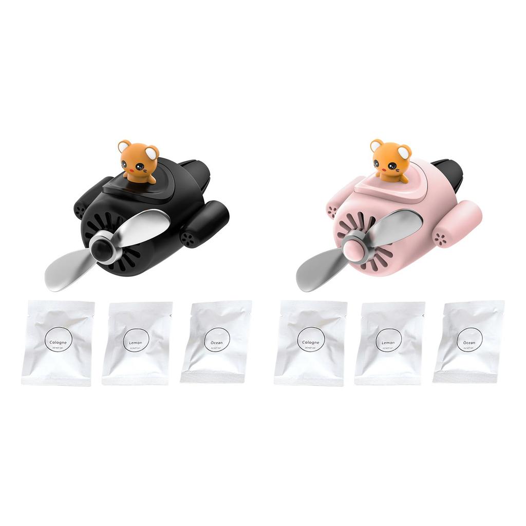 Car Air Freshener Clips Rotating Propeller Cute Auto Air Outlet Aromatherapy Clip Auto Accessories for Home Gift Choice