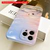 2DFlat Cute Lamb Under Pastel Sky with Crescent Moon All inclusive film hard iPhone case, compatible with iPhone 18 Pro Max 17 16 15 14 13 12 11