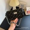 Internet Celebrity Explosion Foreign Style Small Bag Women's New 2025 Fashion Diamond Chain Bag Popular Shoulder Messenger Small Square Bag