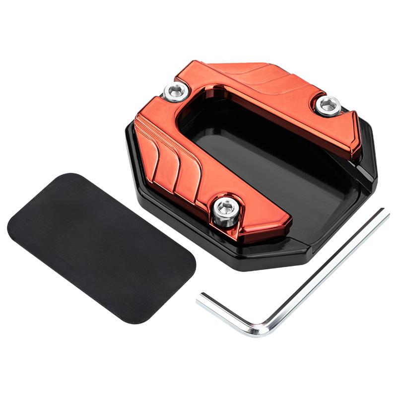 Universal Motorcycle Scooter Bike Kickstand Extender Foot Side Stand Extension Pad Support Plate Aluminum Anti-ski Enlarged Base