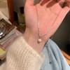 Сверкающий циркон волна имитация жемчуга ожерелье женская цепочка для свитера легкая роскошь изысканная цепочка на ключицу