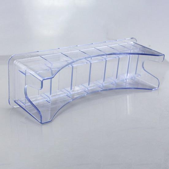 Ящик для хранения защитной насадки для машинки для стрижки волос с 10 отделениями, водонепроницаемый прозрачный прямоугольный пластиковый ящик для хранения направляющих расчесок