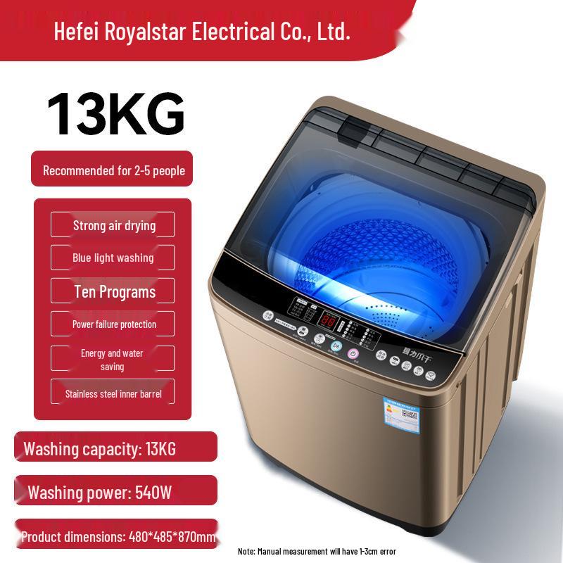 Полностью автоматическая стирально-сушильная машина 10 кг с компактным пульсатором для дома и аренды