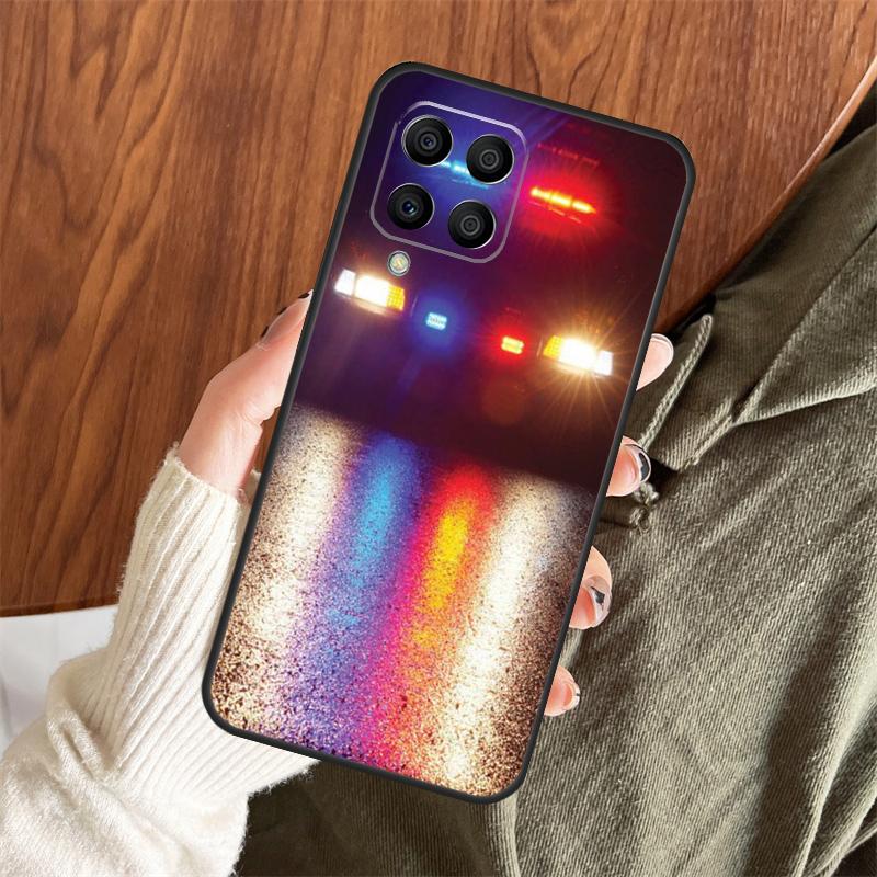 Полицейские Машины Свет Ночью Чехол Для Samsung Galaxy M14 M34 M54 M12 M32 M52 M15 M11 M13 M06 M16 M36 M56 M31 M53 M35 M55