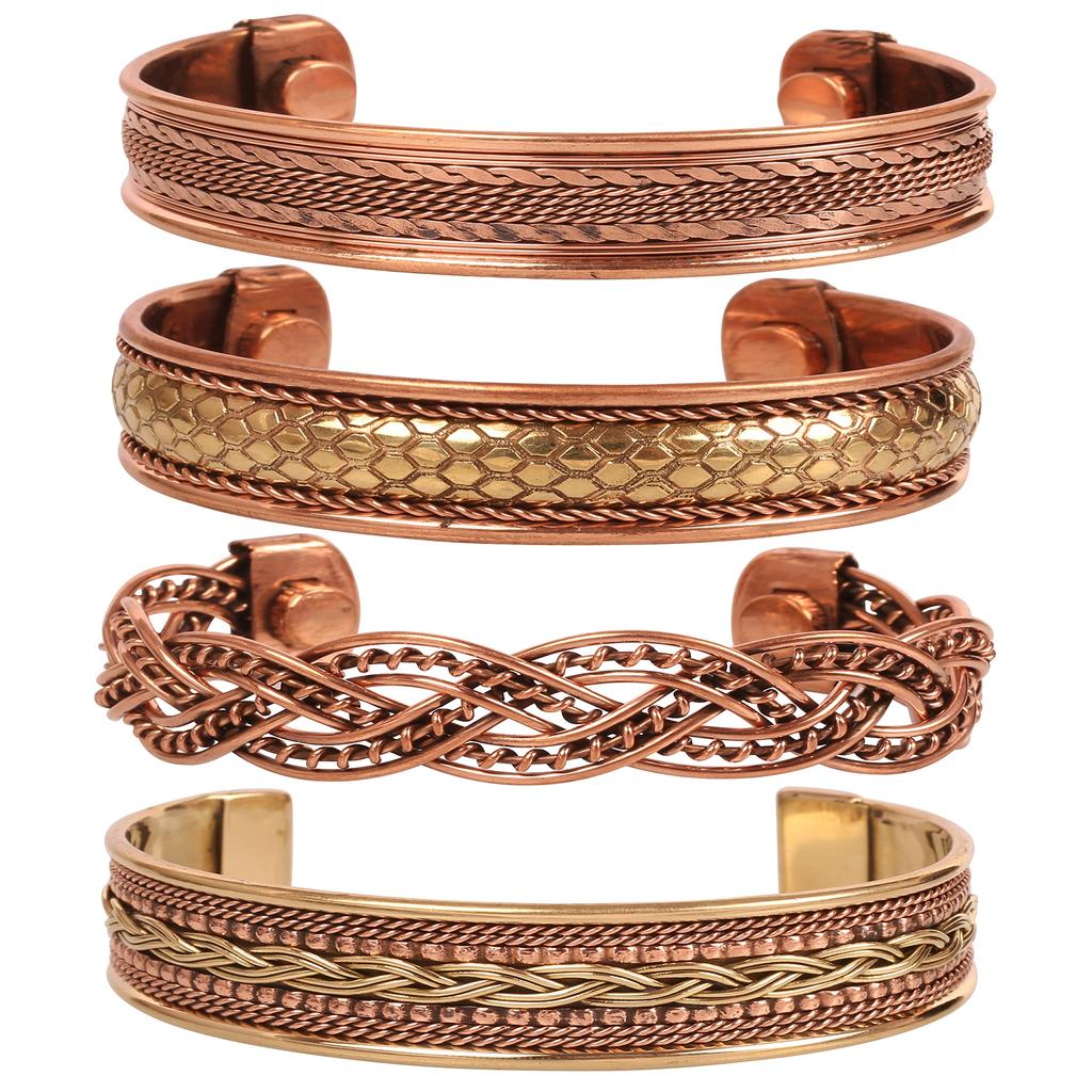 Touchstone Copper Bracelet Tibetan Style Pure Copper High Gauge Jewelry Combination of Different One No Jewels Cuff. Handmade. Unisex. Designs, Size,