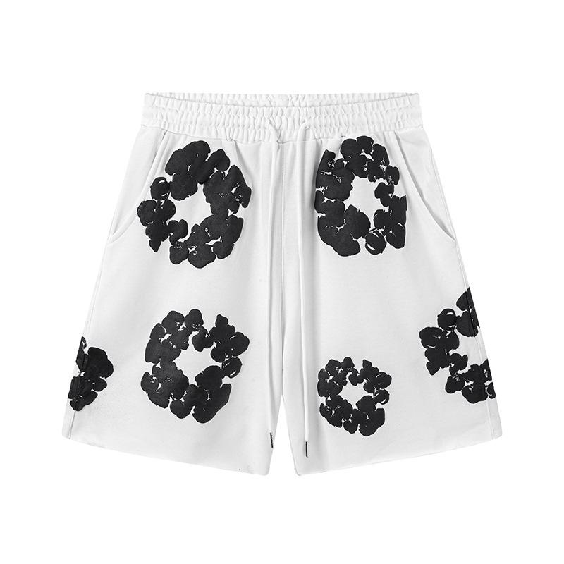 Джинсовые слезы Капок Пена Принт Американский стиль Комплект из толстовки и спортивных штанов для пары