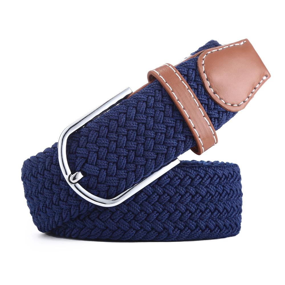 "Trendy Men's & Women's Braided Belts - Elastic Pin Buckle, Korean Style Casual Canvas"
