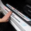 4pcs Laser Car Door Plate Sill Scuff Cover Anti Scratch Sticker Trim Accessories