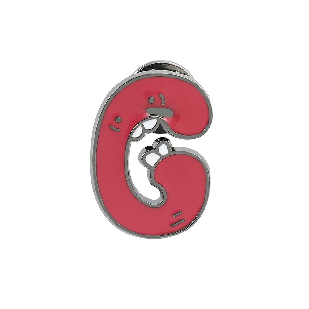 Cute Funny Alphabet Brooches Creative Cartoon Brooch Badges 26 Letter Enamel Pins  Backpack Decor