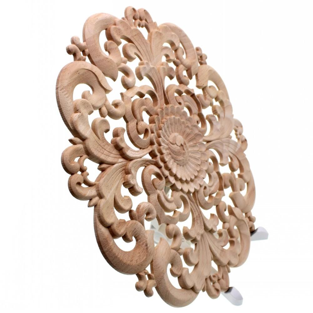 Высококачественная аппликация, круглый деревянный декор, 15/20 см