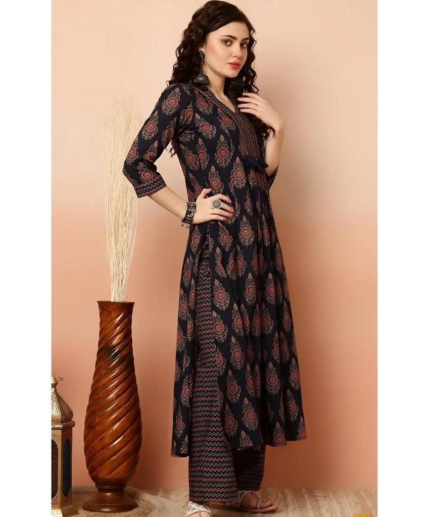 Women Designer Kurta Pant Dupatta Set Indian Bollywood Top Tunic Cotton Kurti Dress