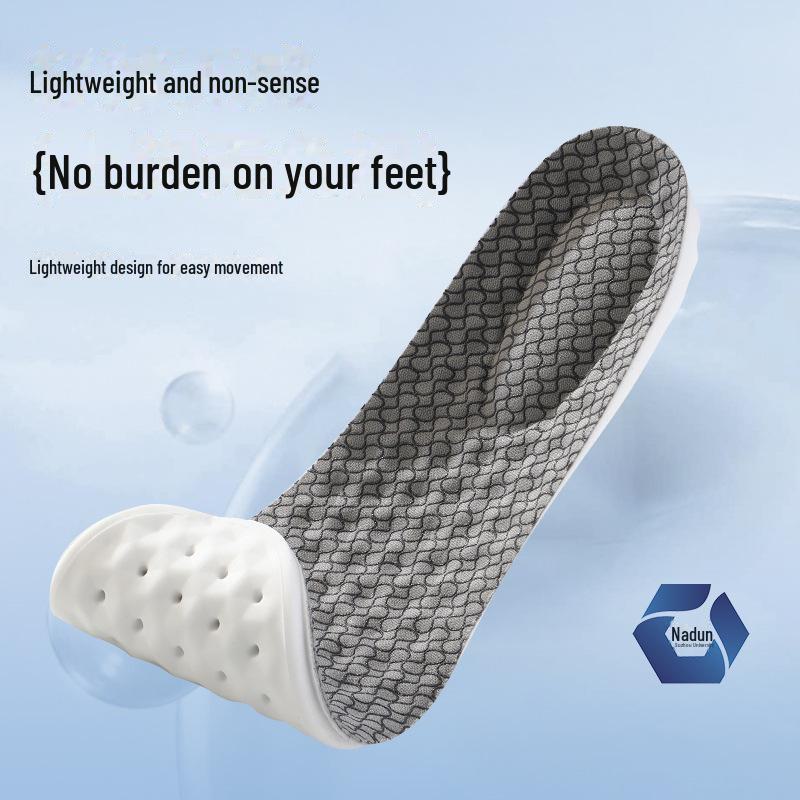 Высокоэластичная противоскользящая силиконовая стелька с амортизацией и антибактериальным дезодорантом для спорта и отдыха