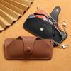 Anti Pressure Sunglasses Storage Bag PU Leather Glasses Case Glasses Protective Cover  Women Men