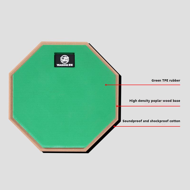 8-дюймовый пэд для барабана резиновый деревянный пэд для немого барабана малый барабан тренировочный мат бесшумные тренировки для джазовых барабанов упражнения для начинающих