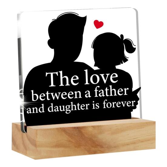 Акриловое украшение для папы подарок на День отца от сына прозрачный акриловый декор для стола