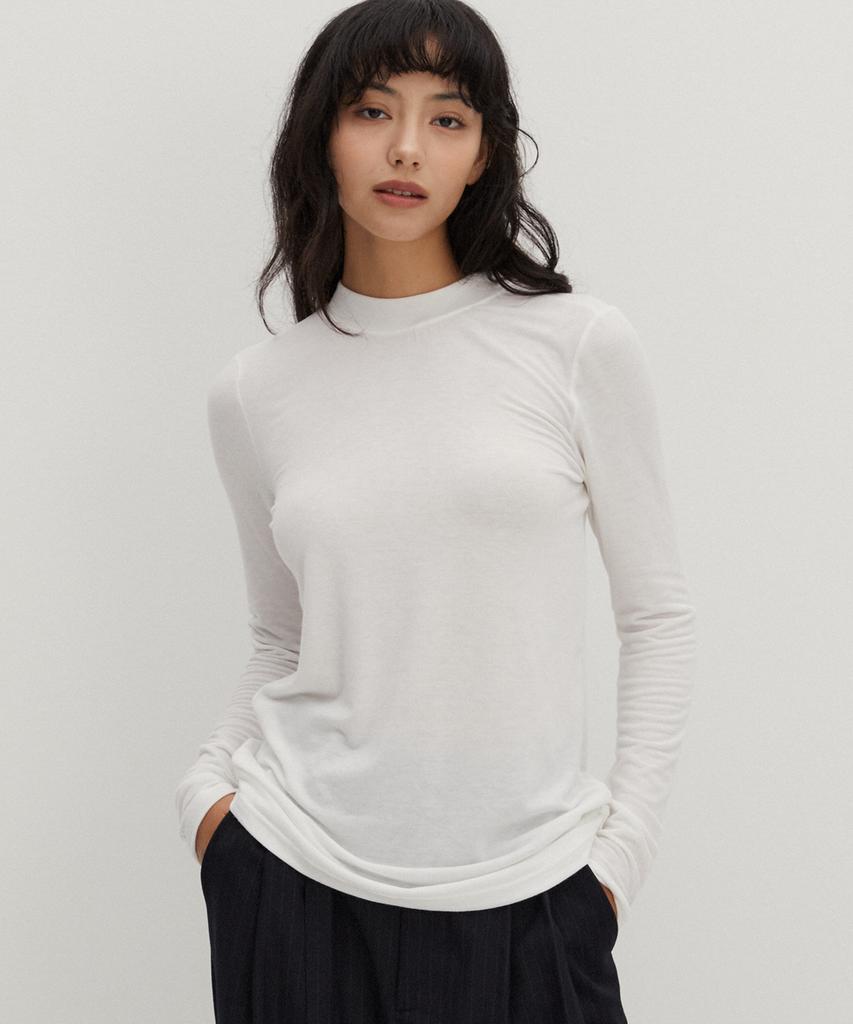 RAVEROUS Wool-Like Basic T-Shirt White