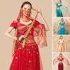Indian Dance Veil Mesh with Hot Stamping Flowers Costume Prop Adults Kids