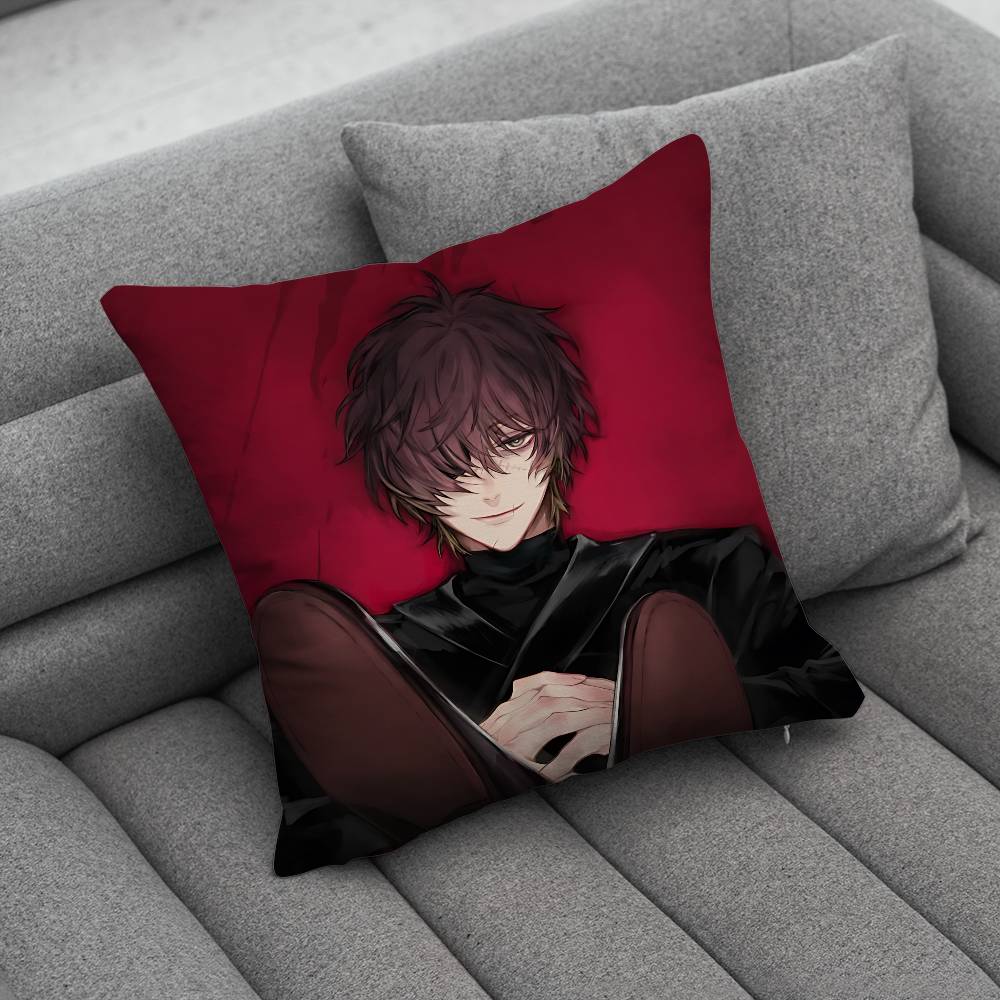 T-Towa Slow Damage Pillow Case Anti-Dustmite Pillowcase Invisible Zipper Silky Short Plush Sofa Cushion Cover