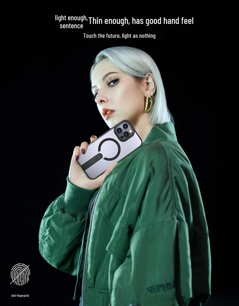 Магнитный чехол для iPhone 17 Pro Max, Starlight, Frosted Stand для Apple 16 Pro, Защитный чехол для 14 и 15.